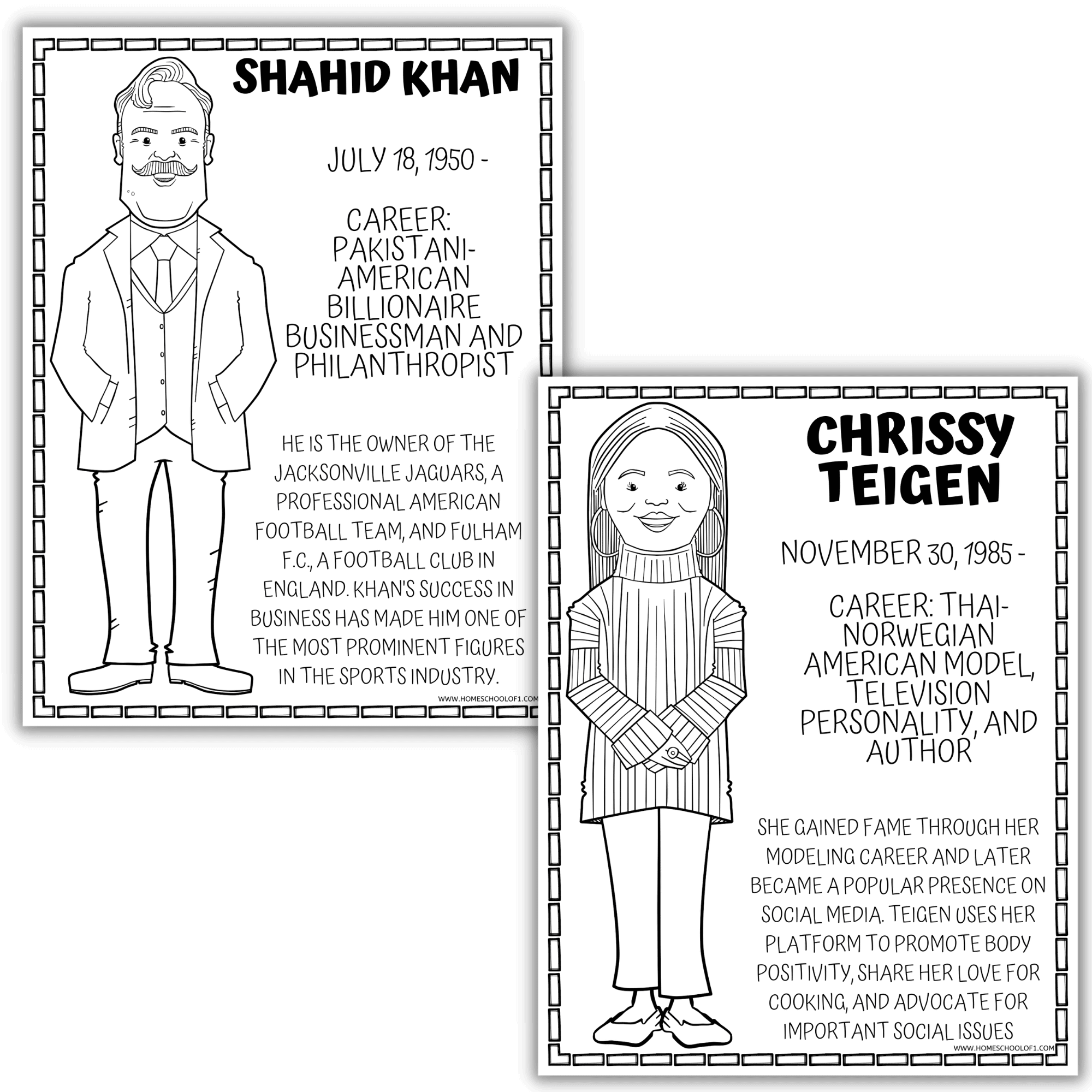 Asian Pacific American Heritage Month coloring posters