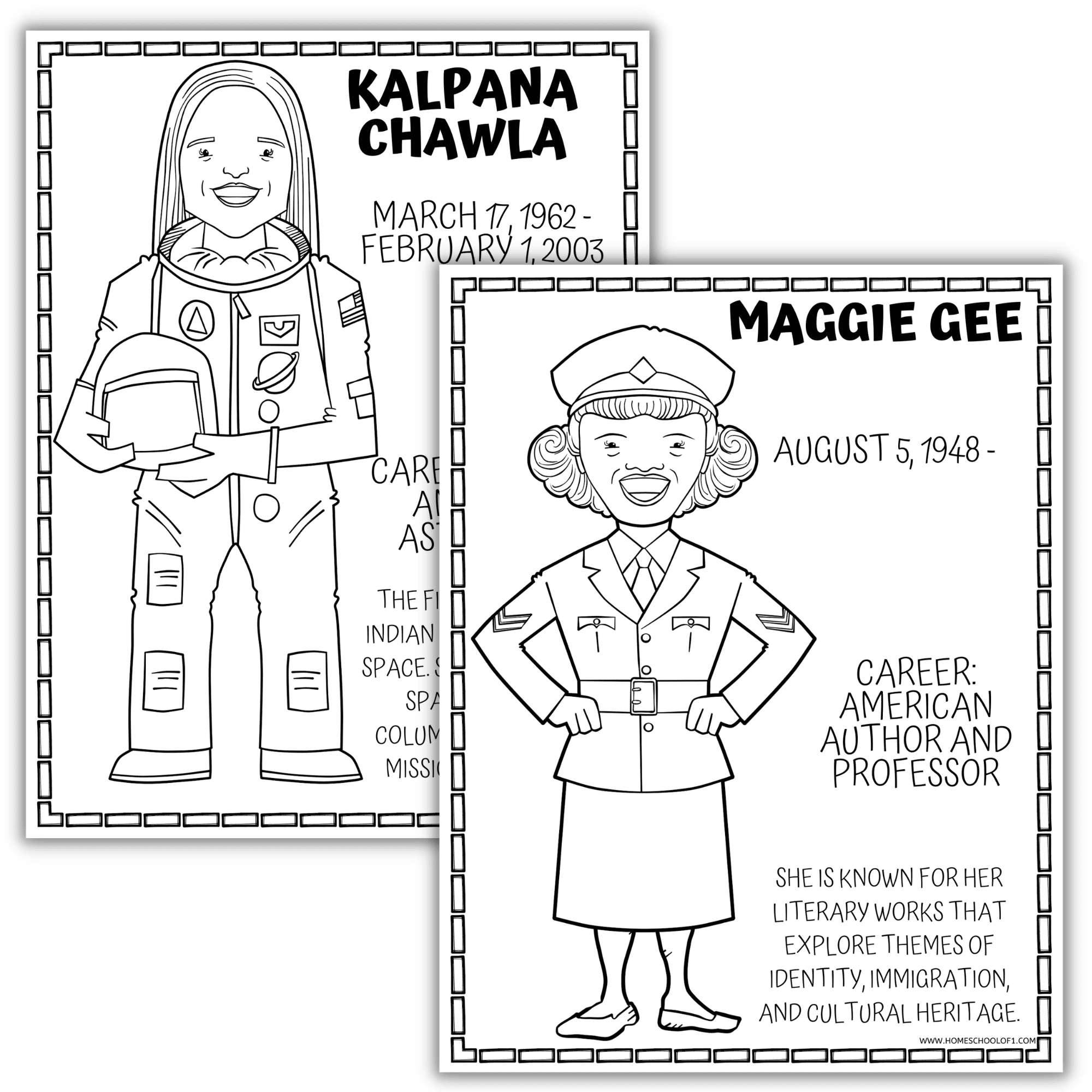 Asian Pacific American Heritage Month coloring posters