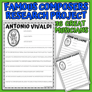 Music composers research unit study