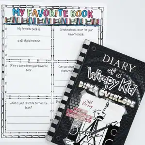 MY FAVORITE BOOK My favorite book worksheet with reading response and book cover activity