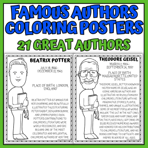 famous authors coloring pages