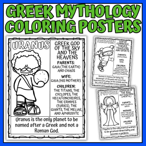 greek mythology coloring posters