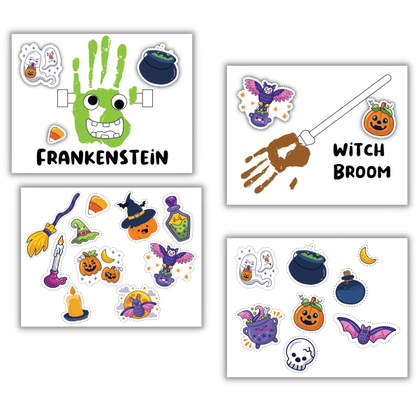 halloween handprint craft printable