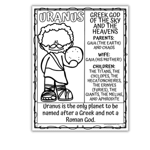 uranus Uranus Greek god coloring page with facts