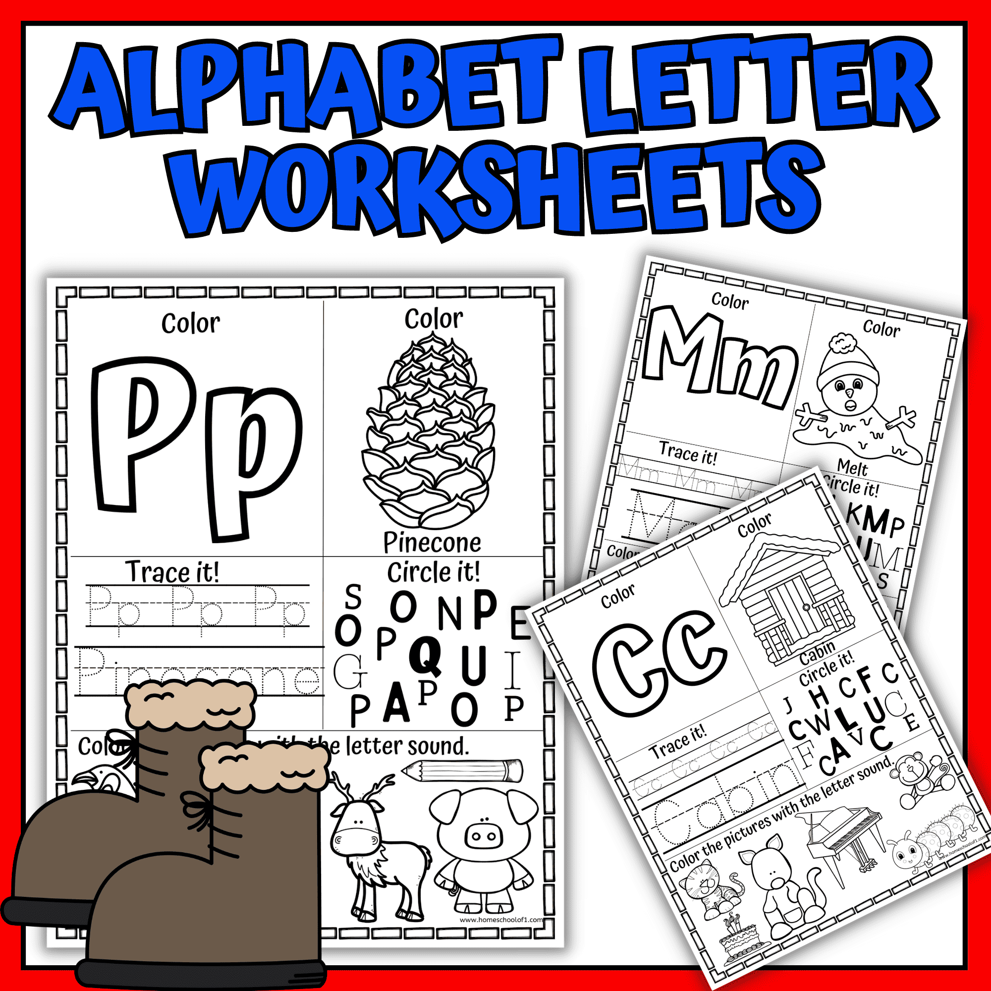 Winter alphabet worksheets