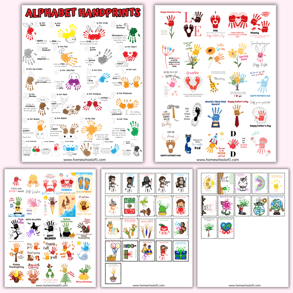 Mega Handprint Templates Printable Crafts for Kids Holidays