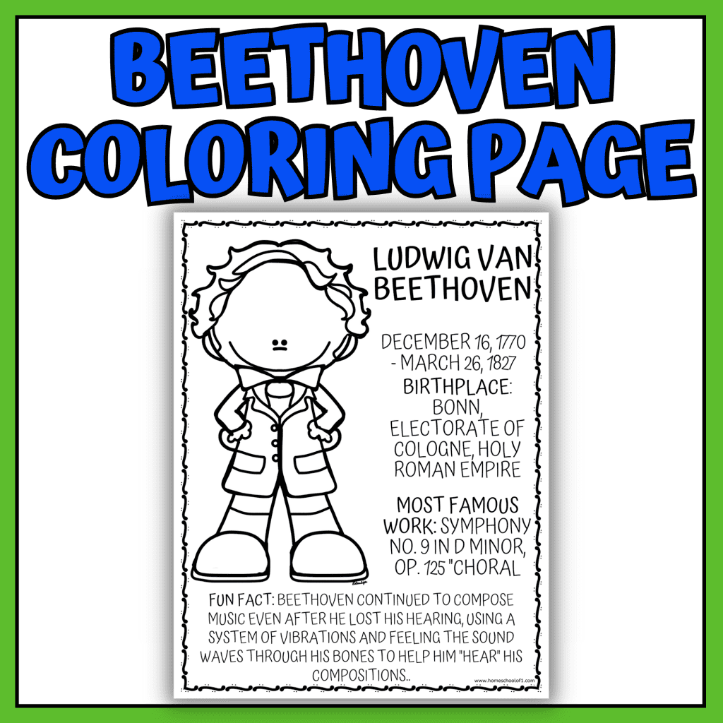Beethoven Coloring Page