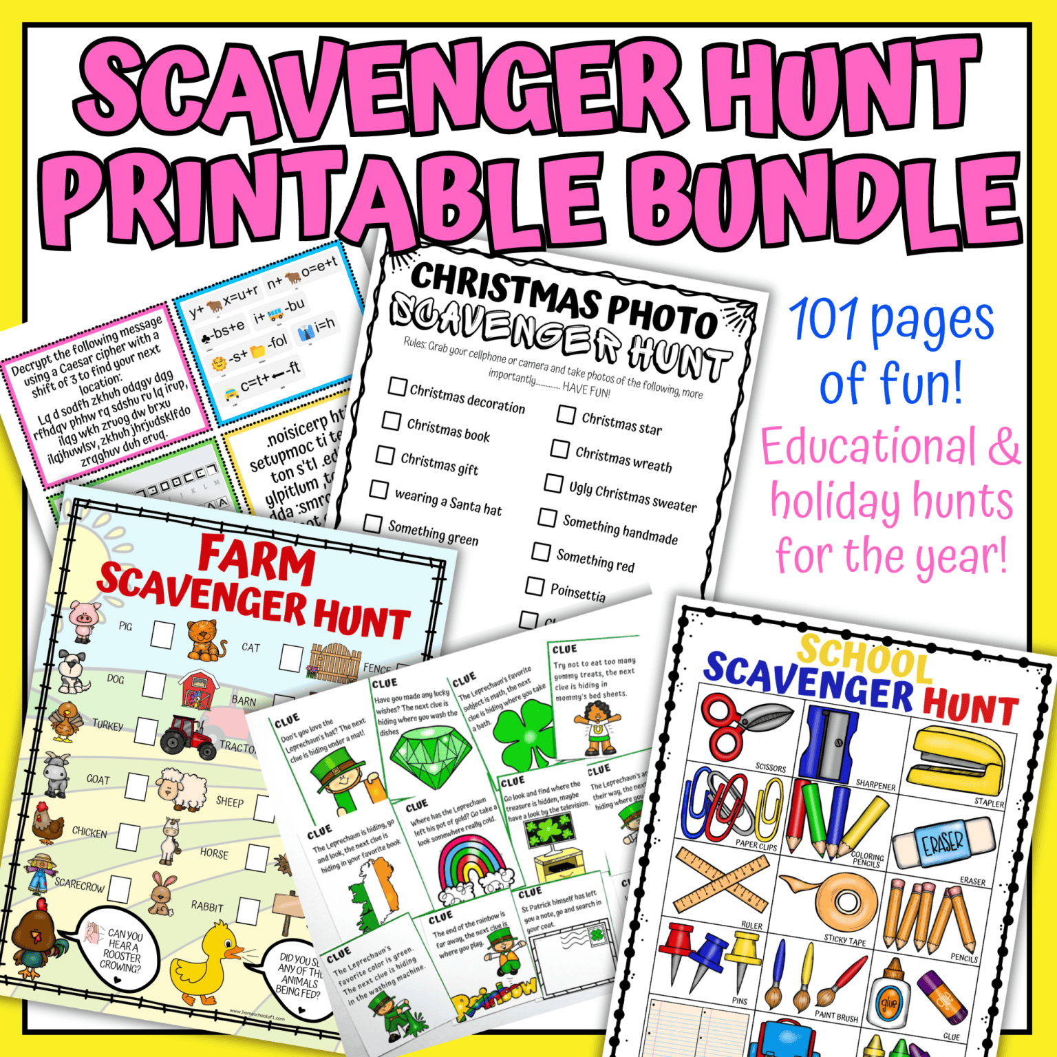 Printable Scavenger Hunt Bundle