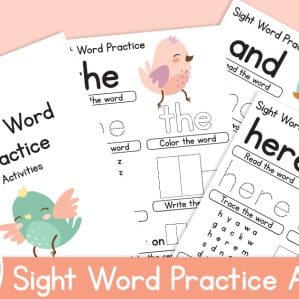 SIGHT WORD PRACTICE