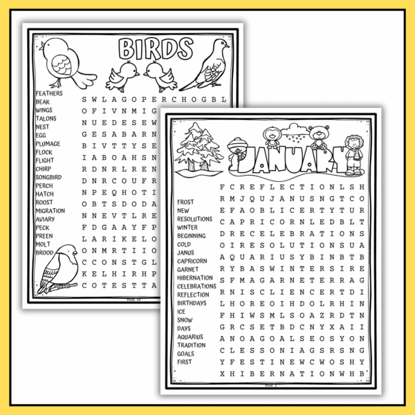 Printable Word Search Book for Kids - Image 3