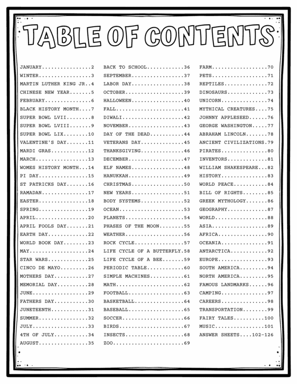 Printable Word Search Book for Kids - Image 2
