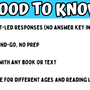 summer reading worksheets no prep printable student led reading activities for kids