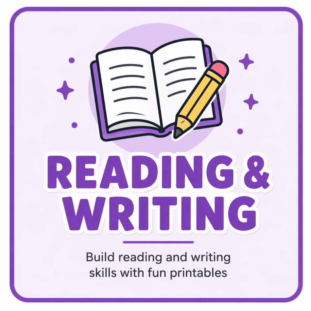 reading and writing worksheets for kids printable reading logs, activities elementary homeschool