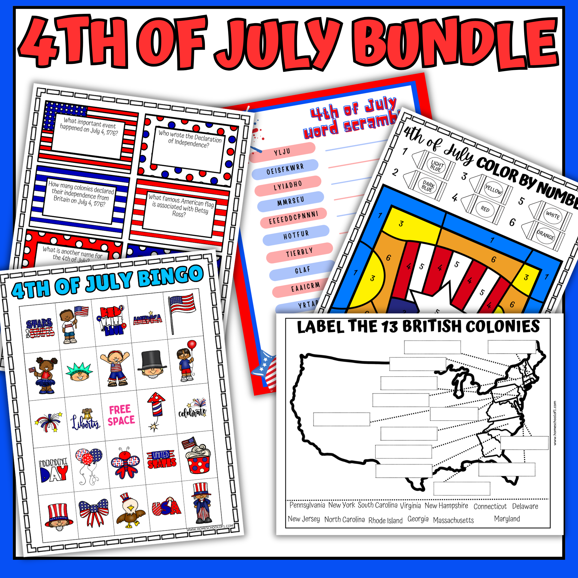 4th of July Activities Bundle