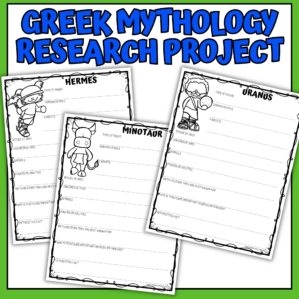 Greek Mythology Research Worksheets