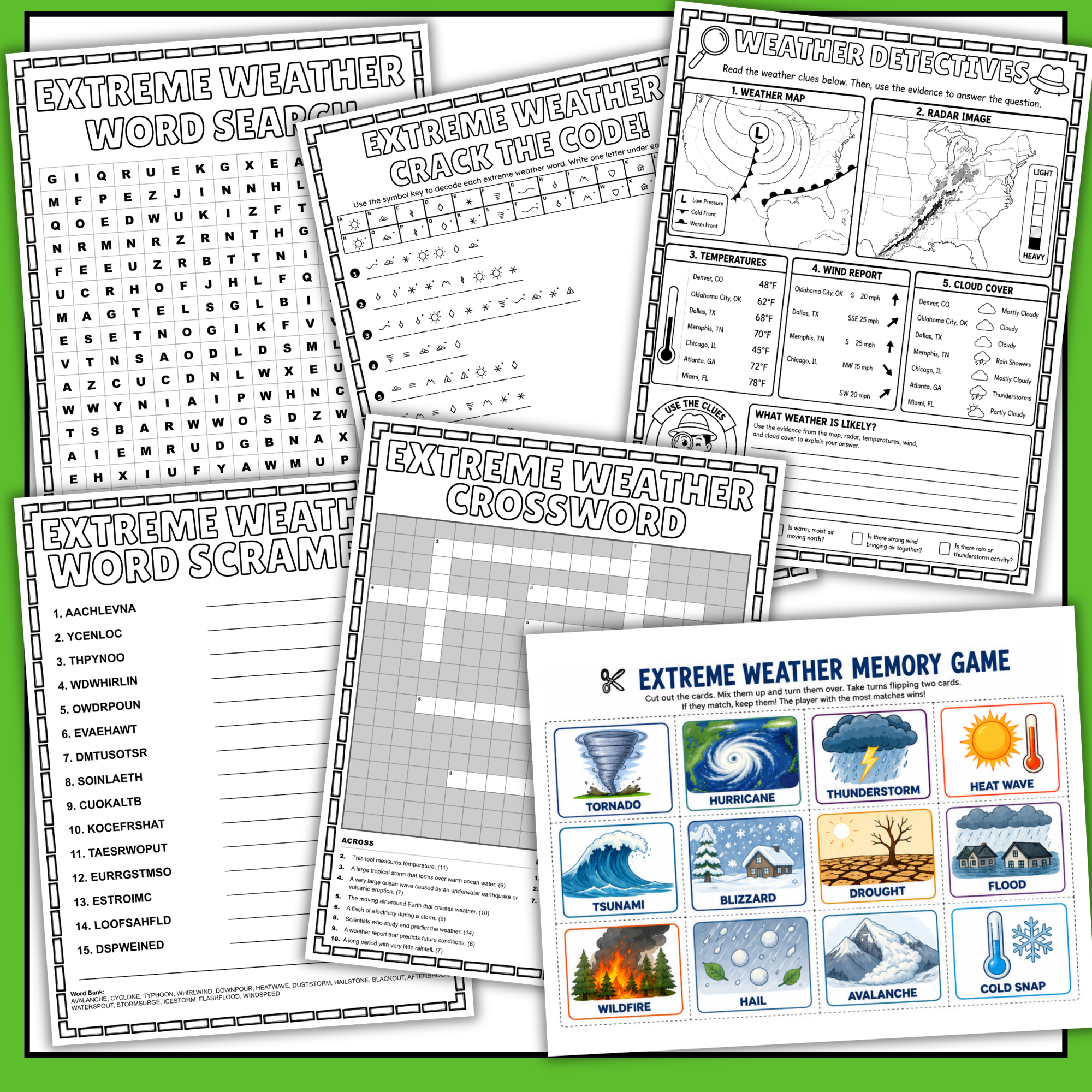 Extreme Weather Worksheets - Image 4
