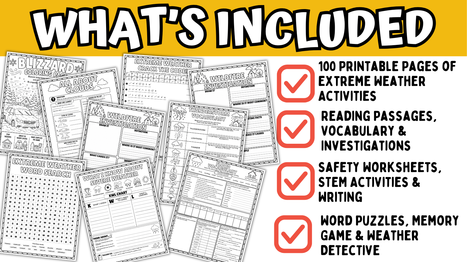 Extreme Weather Worksheets - Image 5