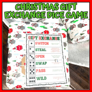 Christmas Gift Exchange Dice Game Printable