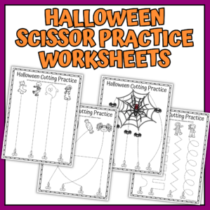 Halloween Scissor Practice Worksheets