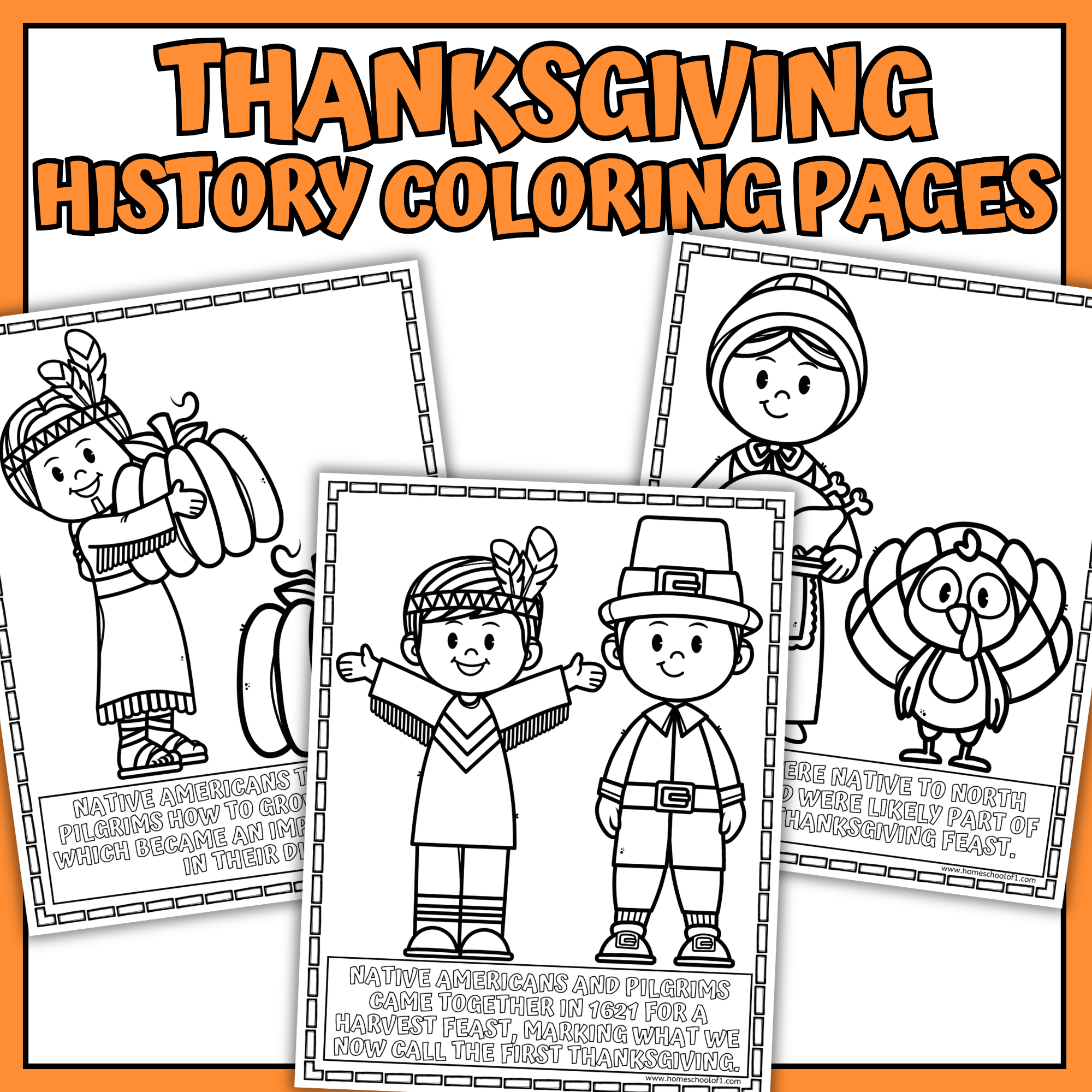 Thanksgiving History Coloring Pages