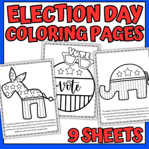 election day coloring pages for kids