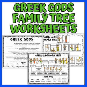 greek gods family tree worksheets