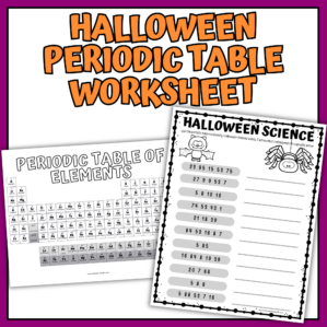 halloween periodic table worksheet