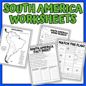 south america worksheets for kids