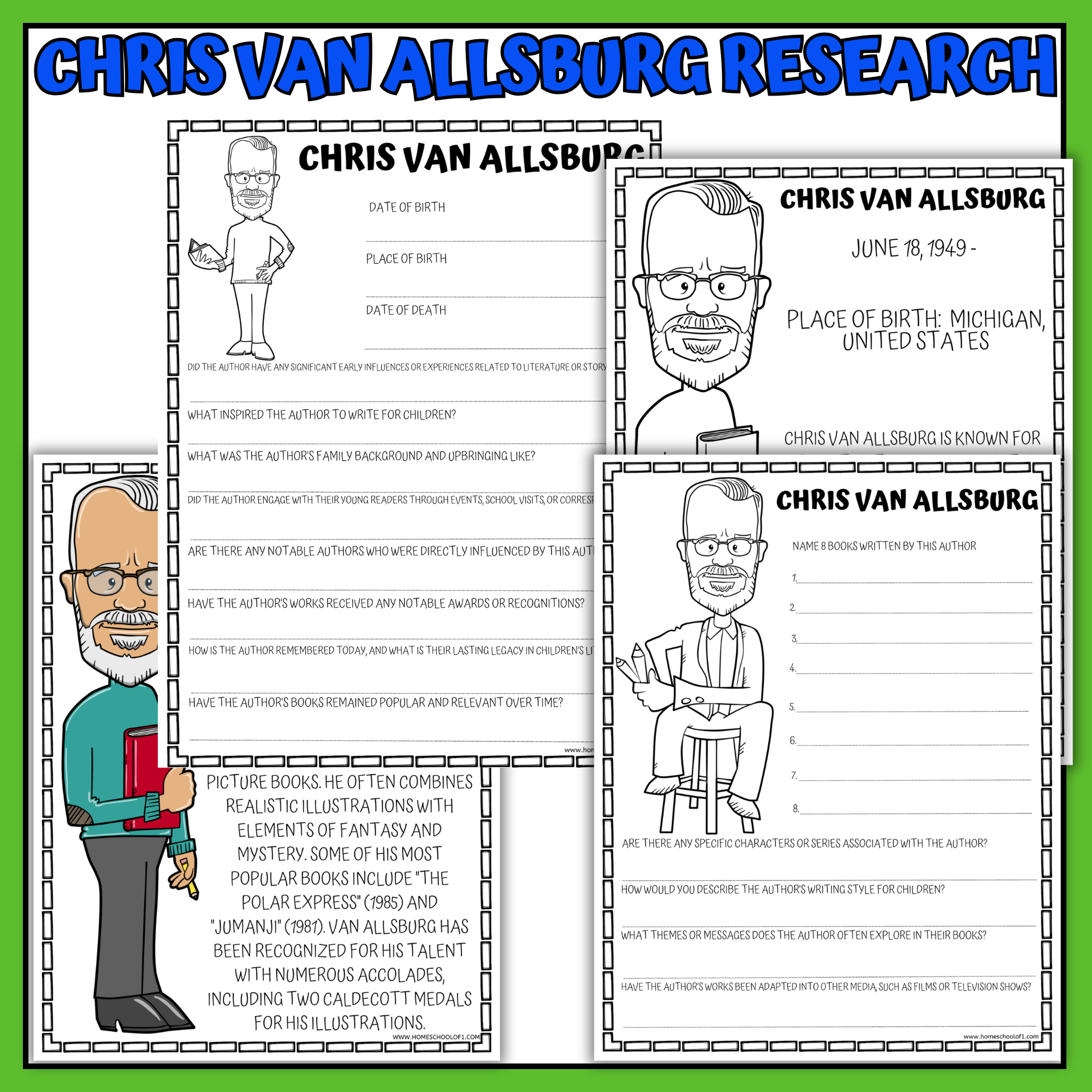 Chris Van Allsburg Author Study