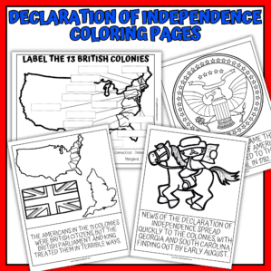Declaration of Independence Coloring Pages