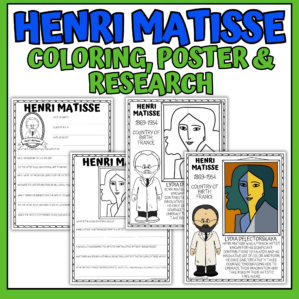 Henri Matisse Worksheets