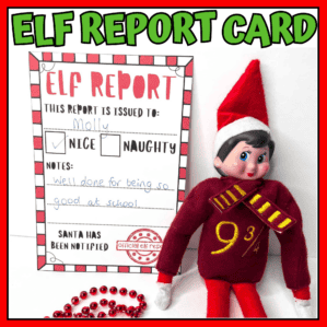 Printable Elf Behavior Report