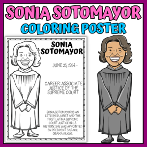 Sonia Sotomayor Coloring Page
