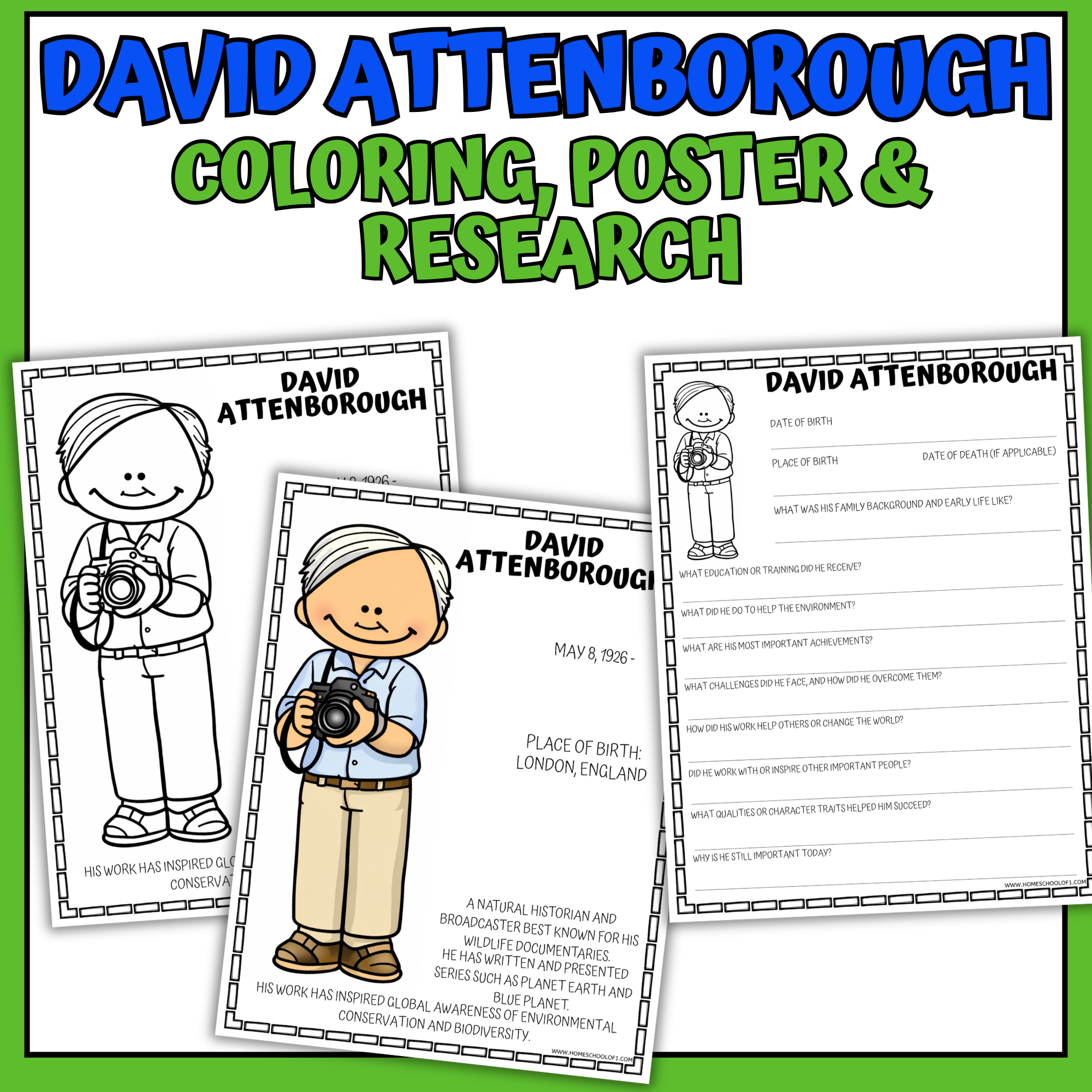 David Attenborough Worksheets