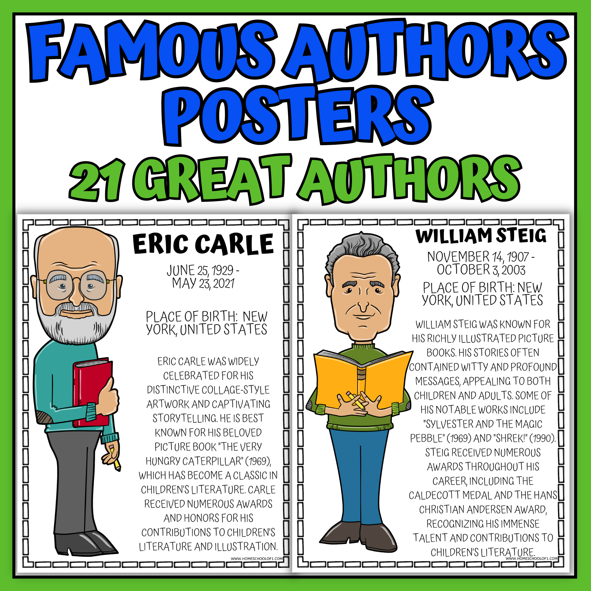 famous authors posters