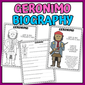 Geronimo Worksheets