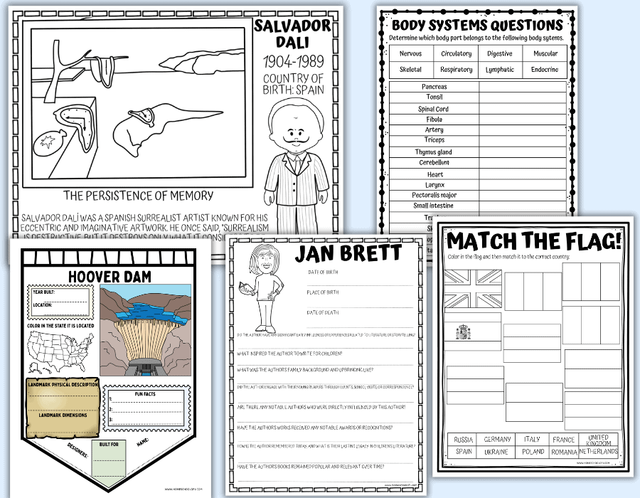 homeschool of 1 shop printables