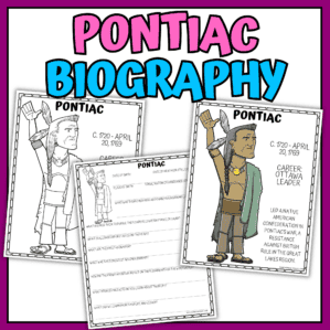 Pontiac Biography Worksheets