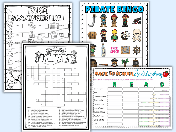 printable games from Homeschool of 1