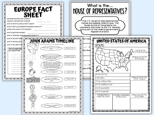 social studies worksheets