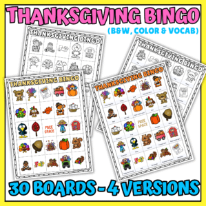 thanksgiving bingo for classroom