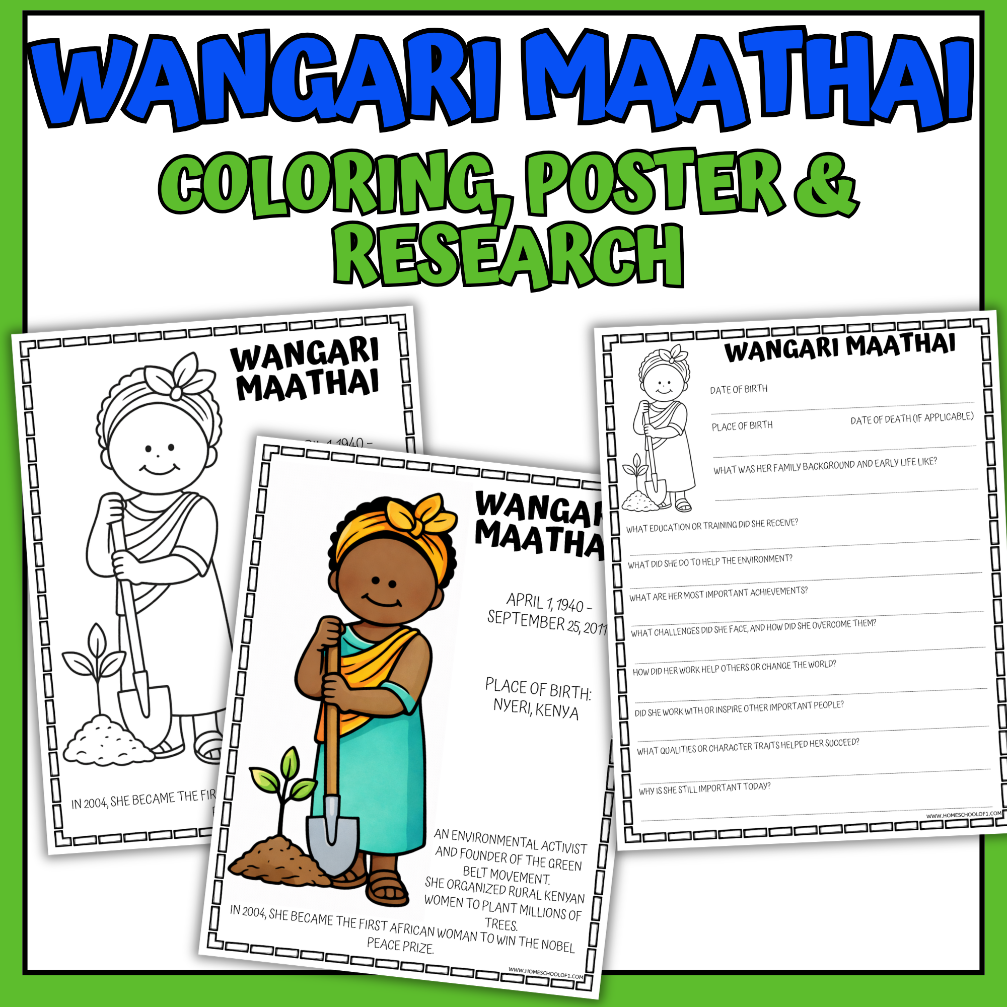 Wangari Maathai Worksheets
