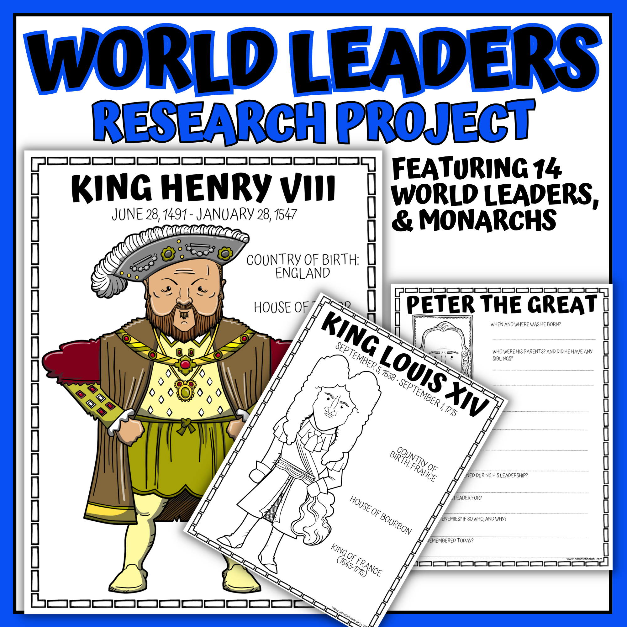 world leaders biography worksheets